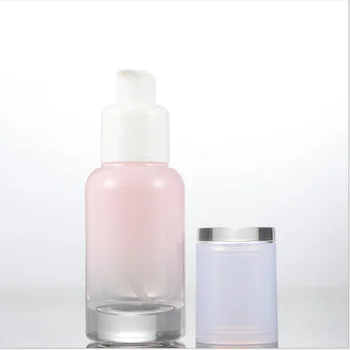  10 шт./лот 30 г 50 г 45 мл 100 мл 120 мл новый розовый стеклянный флакон для крема эссенция лосьон стеклянный набор косметики суббутылка