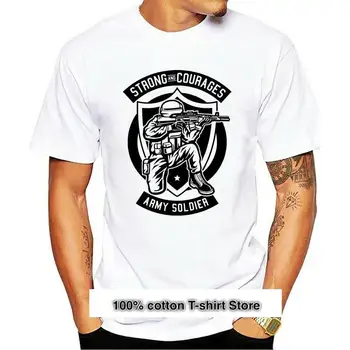  Camiseta de soldado del ejército, camisa Premium de 100% algodón, nuevo diseño divertido