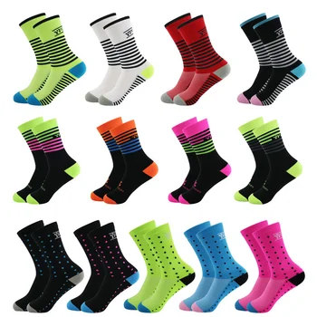 Бренд 2023 Красочные спортивные носки для велоспорта, бега, мужские женские спортивные носки, носки для кемпинга, пеших прогулок, альпинизма Coolmax