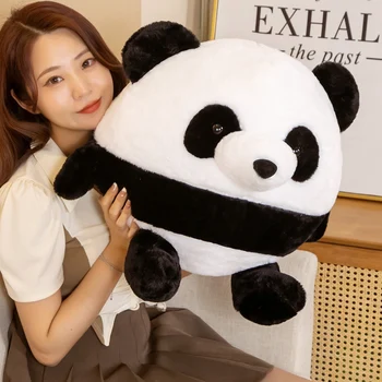  Новый 30/40 см прекрасный круглый шар, черно-белая панда, плюшевые игрушки, мягкая мультяшная подушка с животными, детские подарки kawaii
