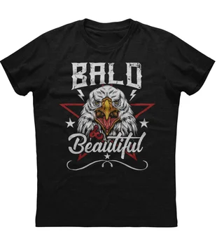  Футболка Bald & Beautiful America Bald Eagle из 100% хлопка с круглым вырезом, летняя повседневная мужская футболка с коротким рукавом, Размер S-3XL
