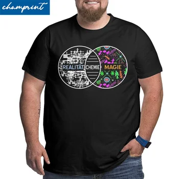  Футболки Reality Chemistry Magic, мужская хлопковая винтажная футболка с круглым вырезом, забавные футболки Science Big Tall, Одежда большого размера 5XL 6XL
